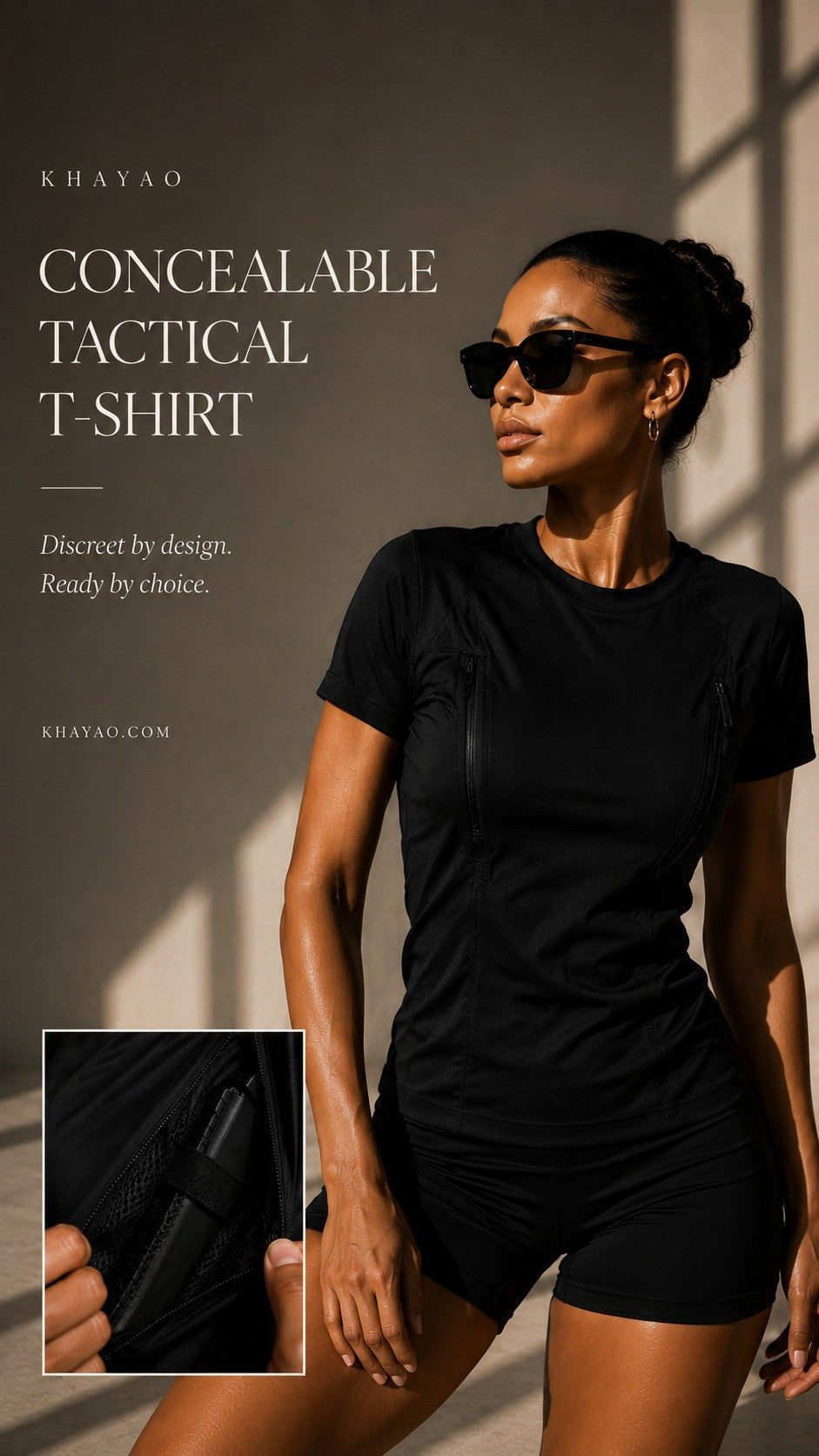 Concealed Carry Tactical Storage Pocket T-Shirt