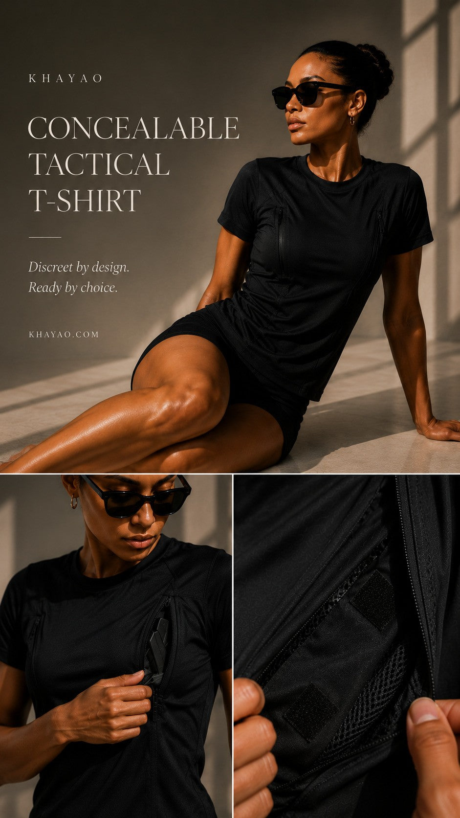 Concealed Carry Tactical Storage Pocket T-Shirt