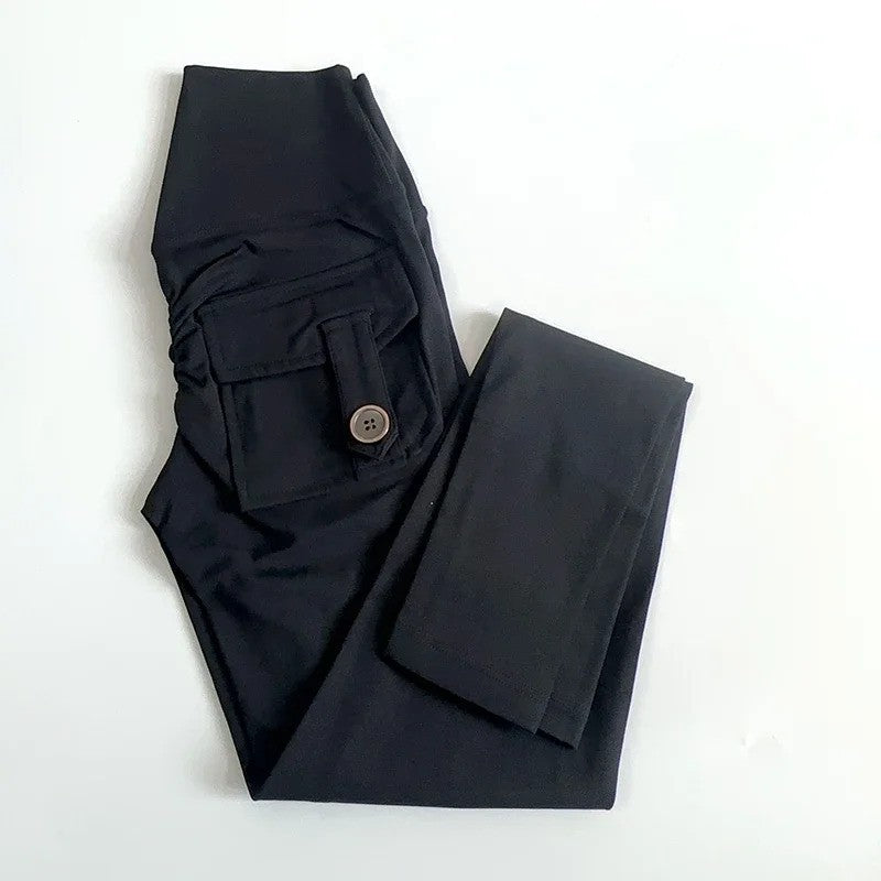 Seamless High Waist Sports Leggings with Pockets