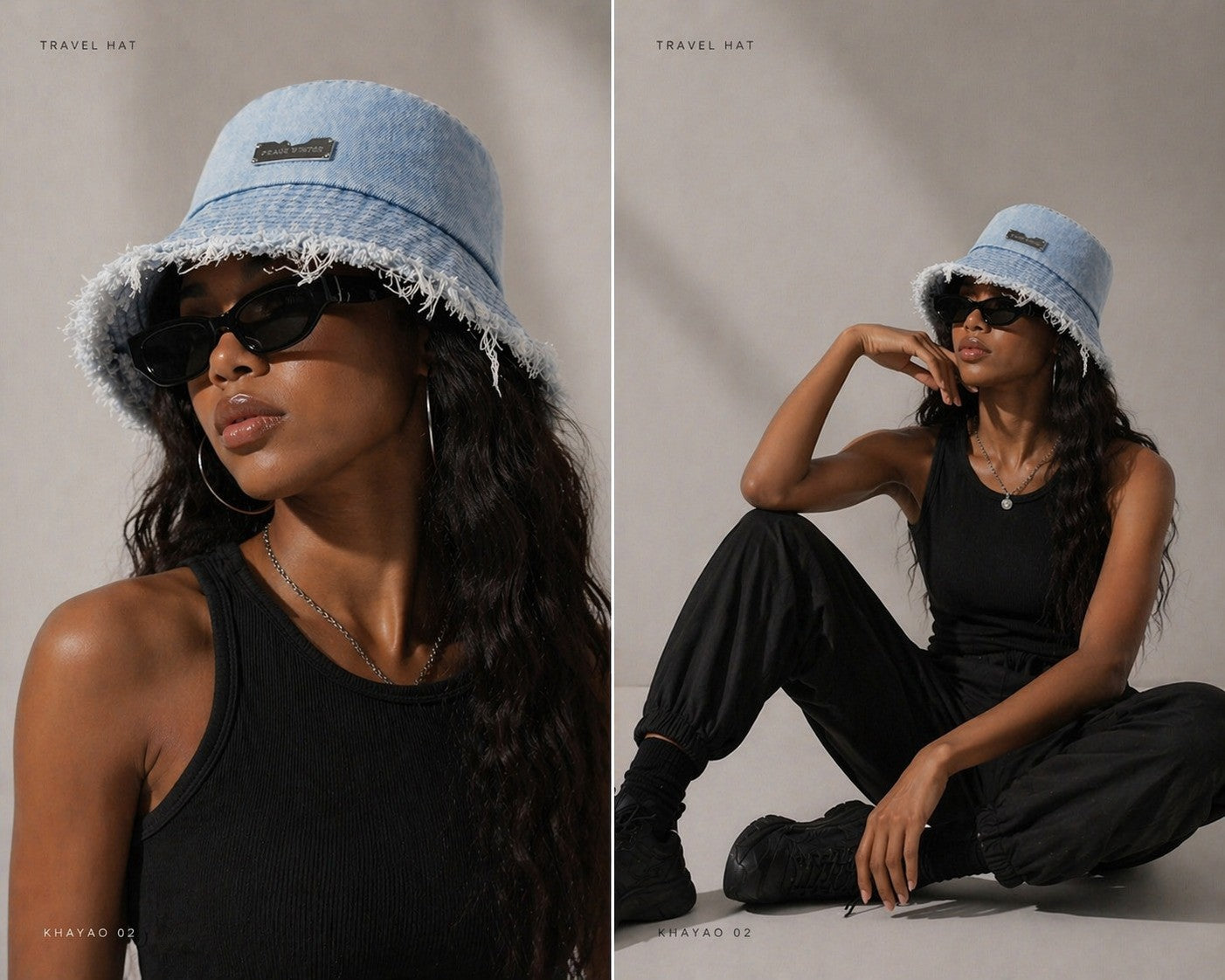 Distressed Bucket Unisex Casual Sun Hat for Spring