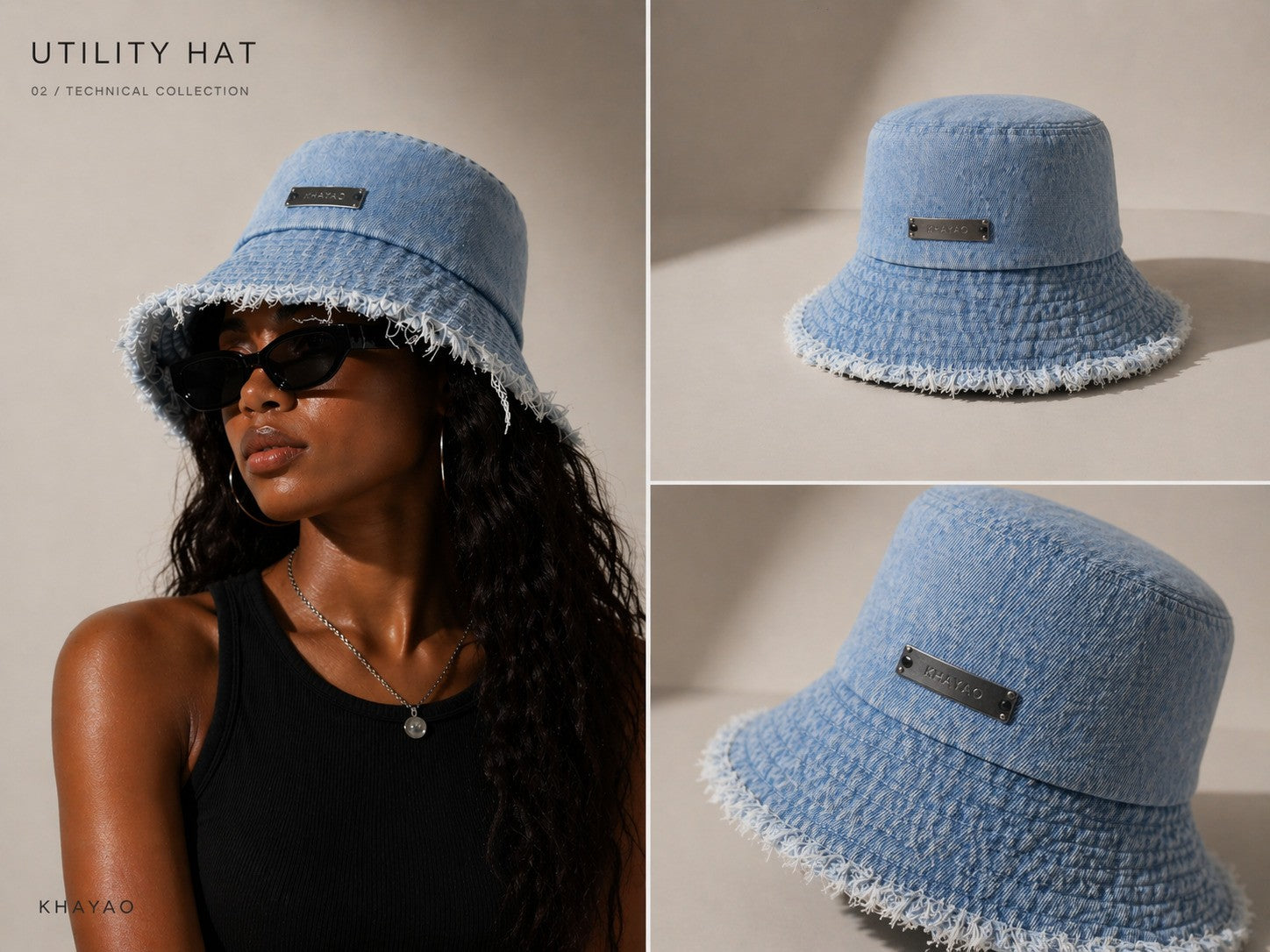Distressed Bucket Unisex Casual Sun Hat for Spring