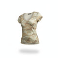 Women's Camo Slim Cotton T-Shirt Streetwear Summer