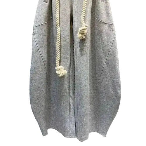 Women’s High-Waist Wide-Leg Pants Woven Bandage