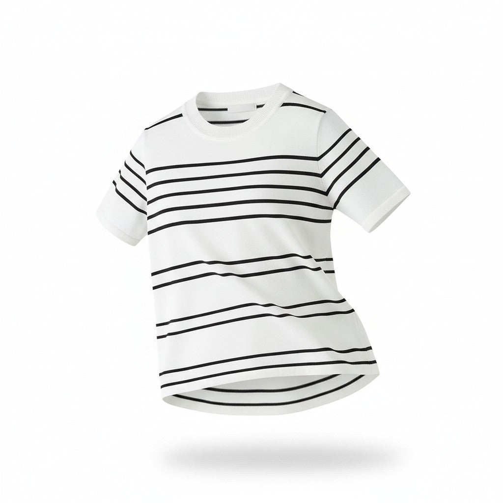 Women’s Casual Striped Tee Soft Cotton Essential