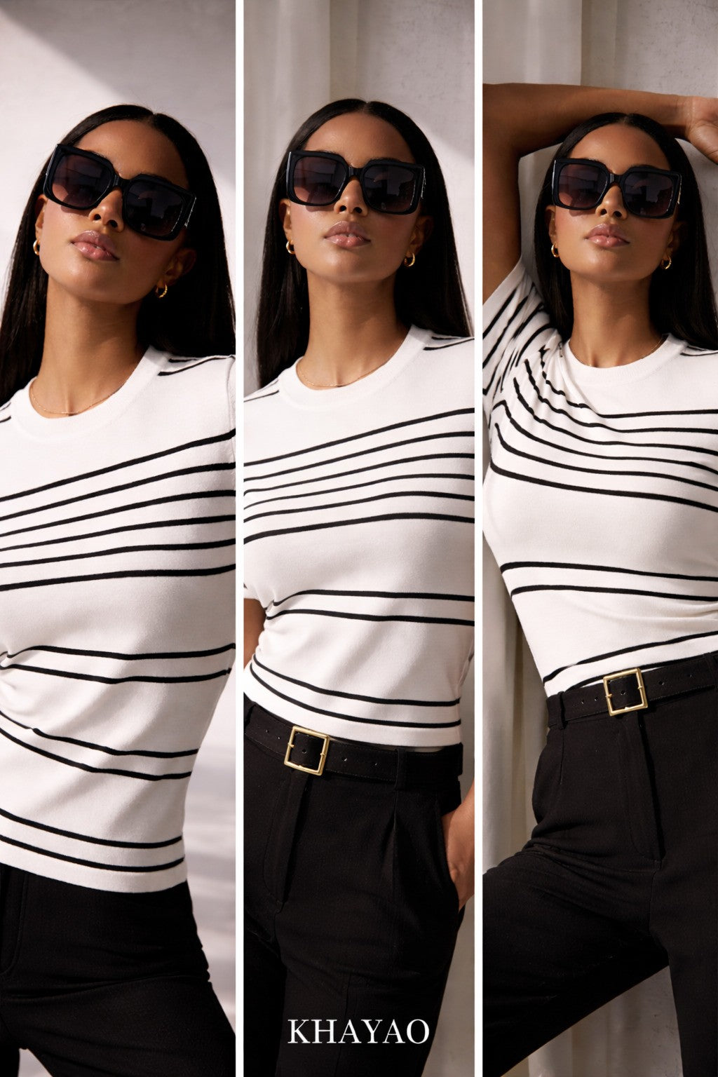Women’s Casual Striped Tee Soft Cotton Essential