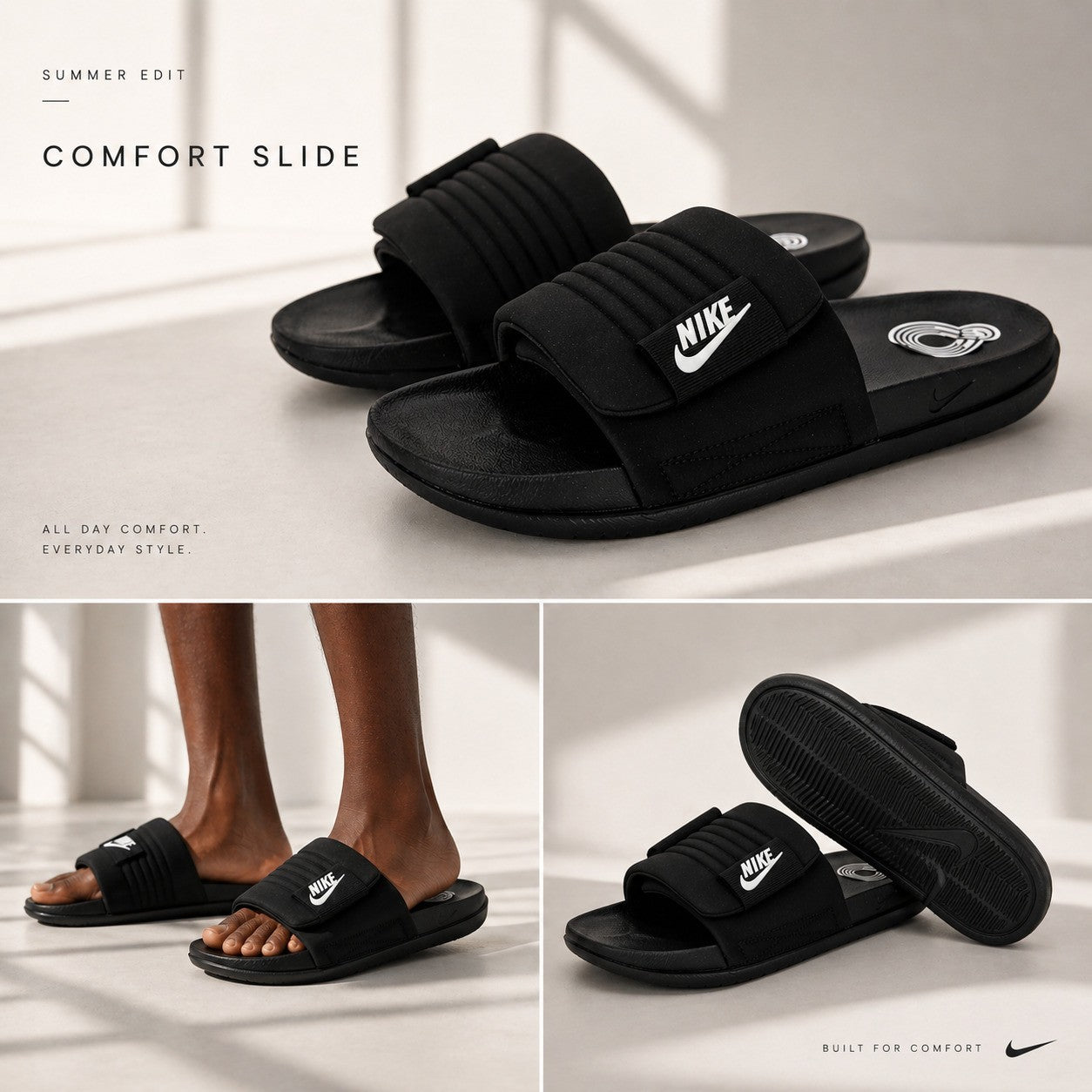 Nike Casual Beach Slide Sandals for Men Lightweight