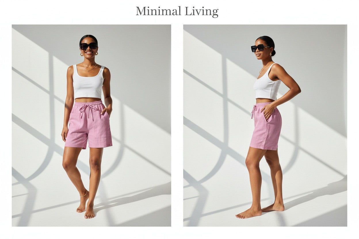Minimal Army Street  Summer Shorts for Women
