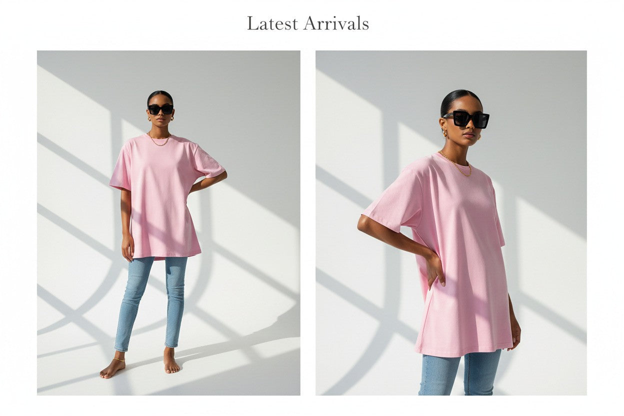 Oversized T-Shirt Breathable Cotton Loose Top All Sizes