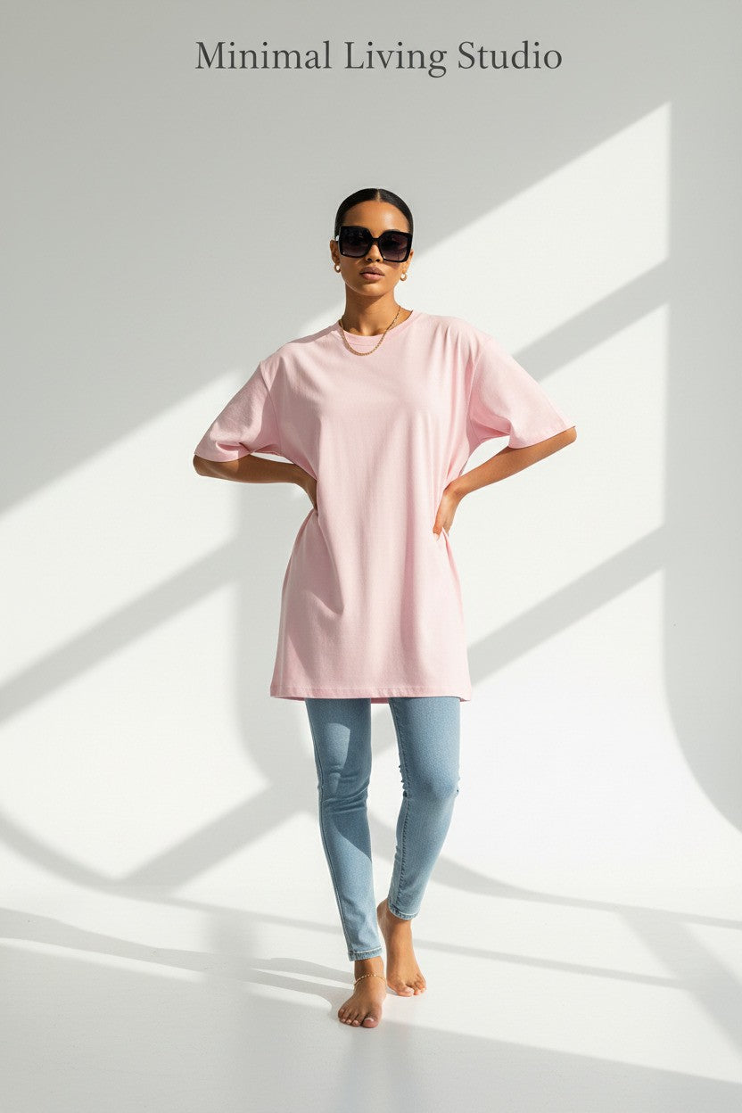 Oversized T-Shirt Breathable Cotton Loose Top All Sizes