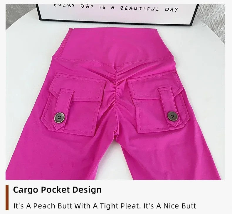 Seamless High Waist Sports Leggings with Pockets