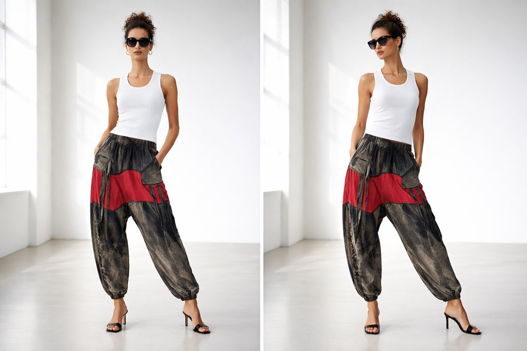 Trendy  Women’s Wide Leg Street Pants  High Rise Fit