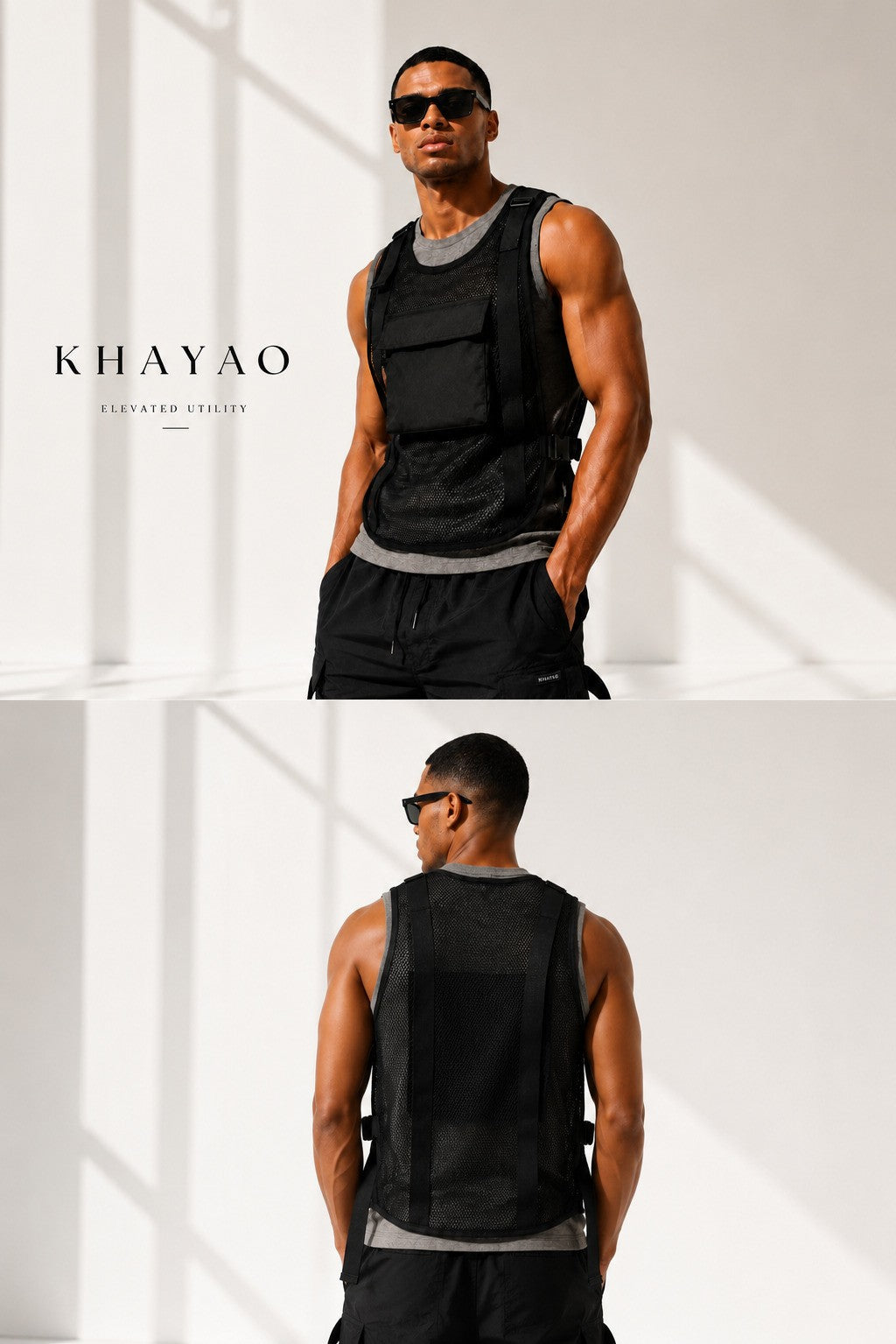 Men’s Mesh Patchwork Sleeveless Summer Casual Vest