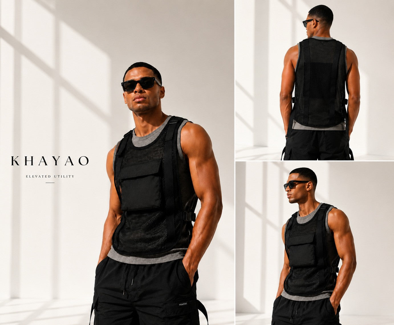 Men’s Mesh Patchwork Sleeveless Summer Casual Vest