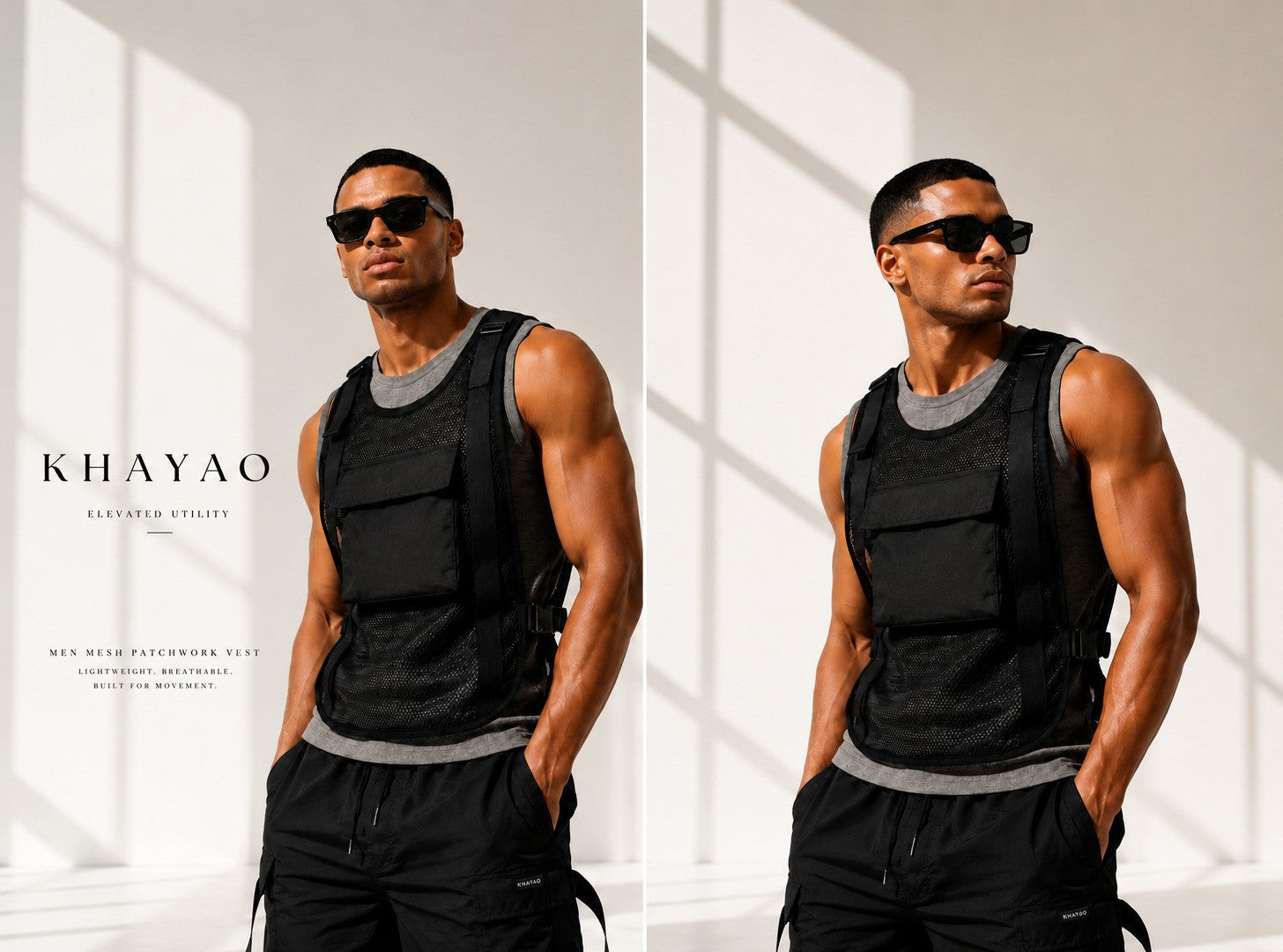 Men’s Mesh Patchwork Sleeveless Summer Casual Vest