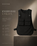 Tactical Style Relaxed Sleeveless Utility Streetwear Shirt