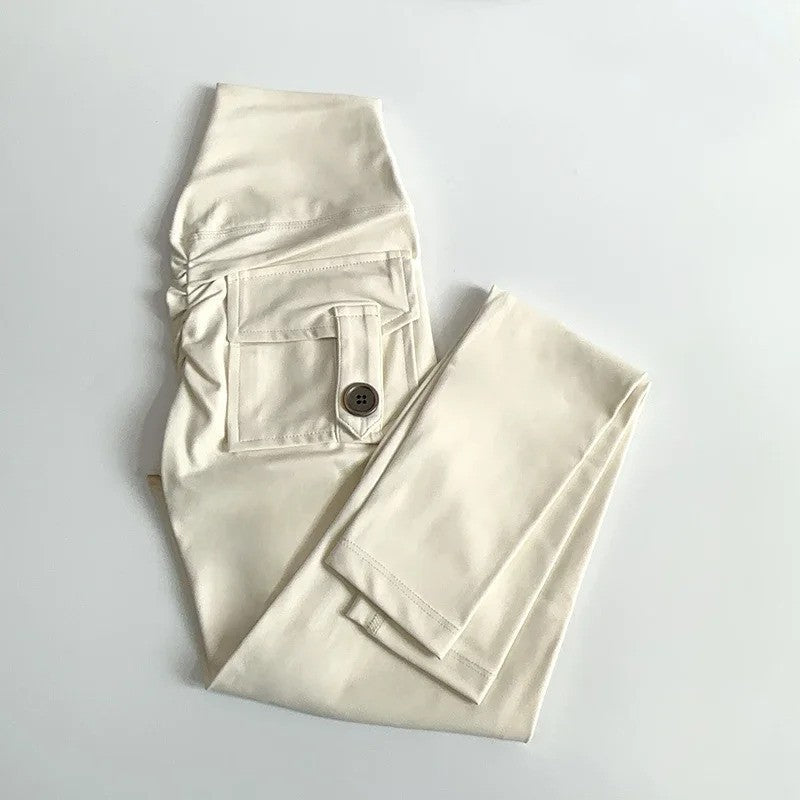 Seamless High Waist Sports Leggings with Pockets