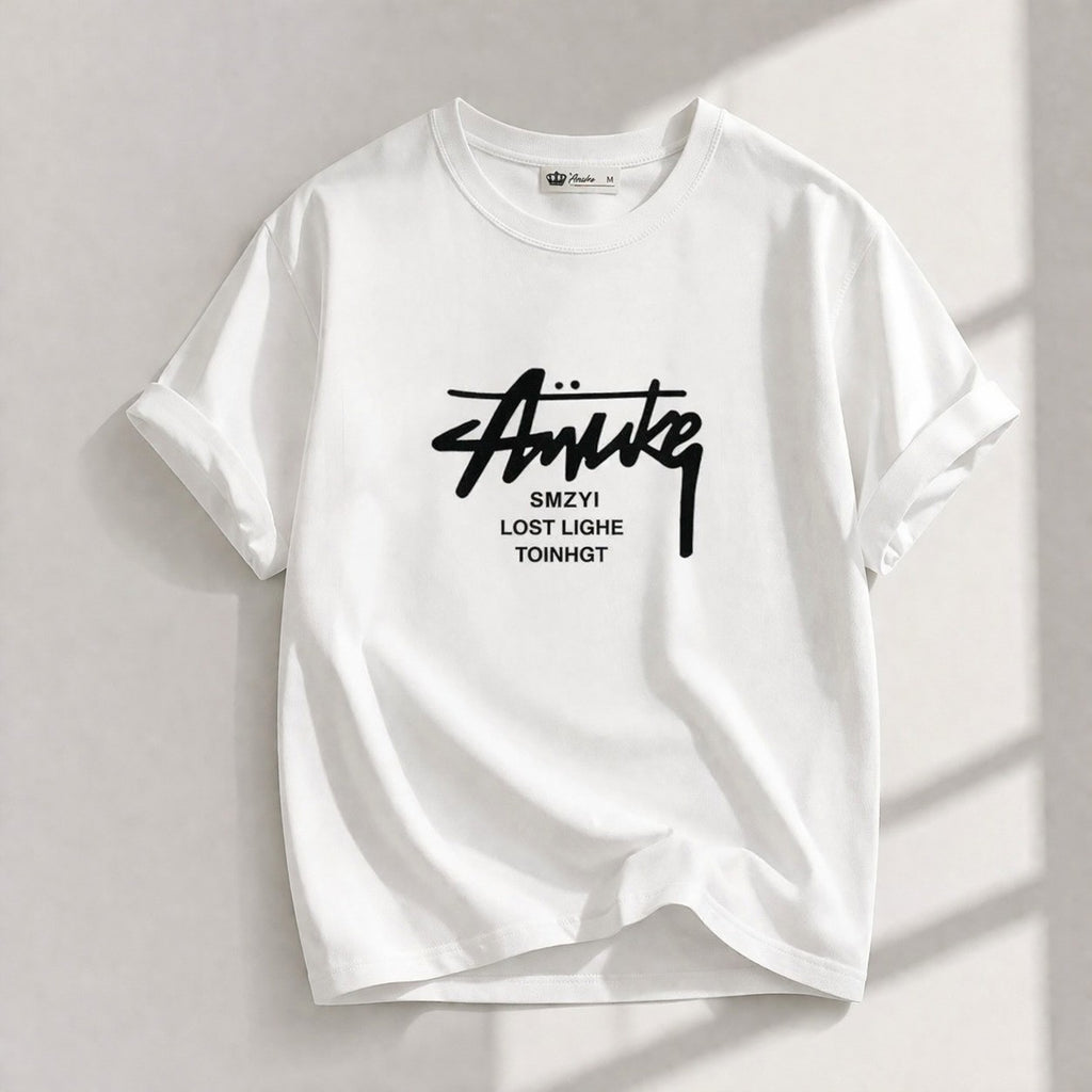 Graphic T-Shirt Vintage Letter Print Cotton Summer